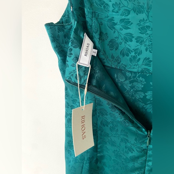 NWT Green Rihoas Mini Slip Dress - Picture 5 of 5